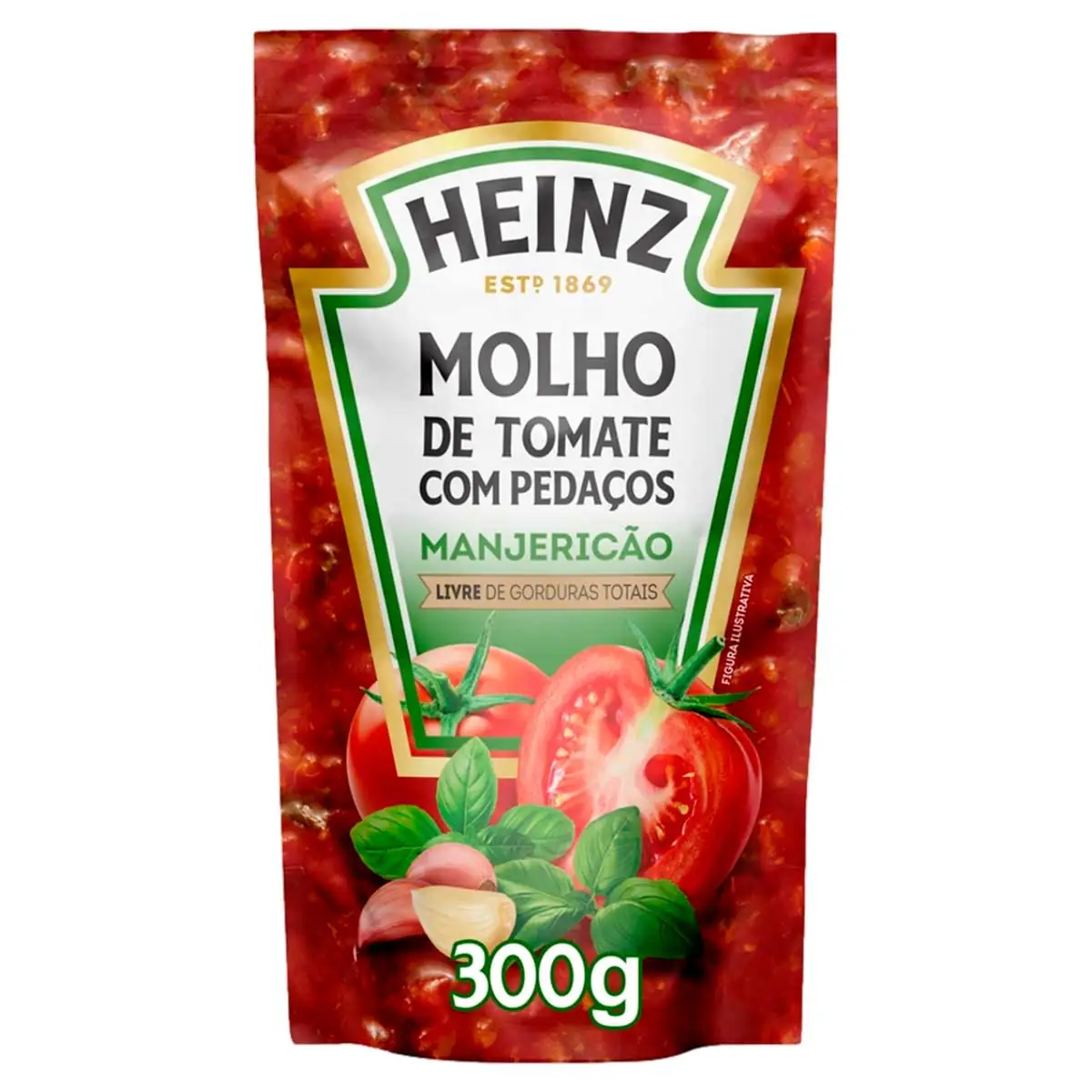 Molho de Tomate Manjericão Heinz Sachê 300g