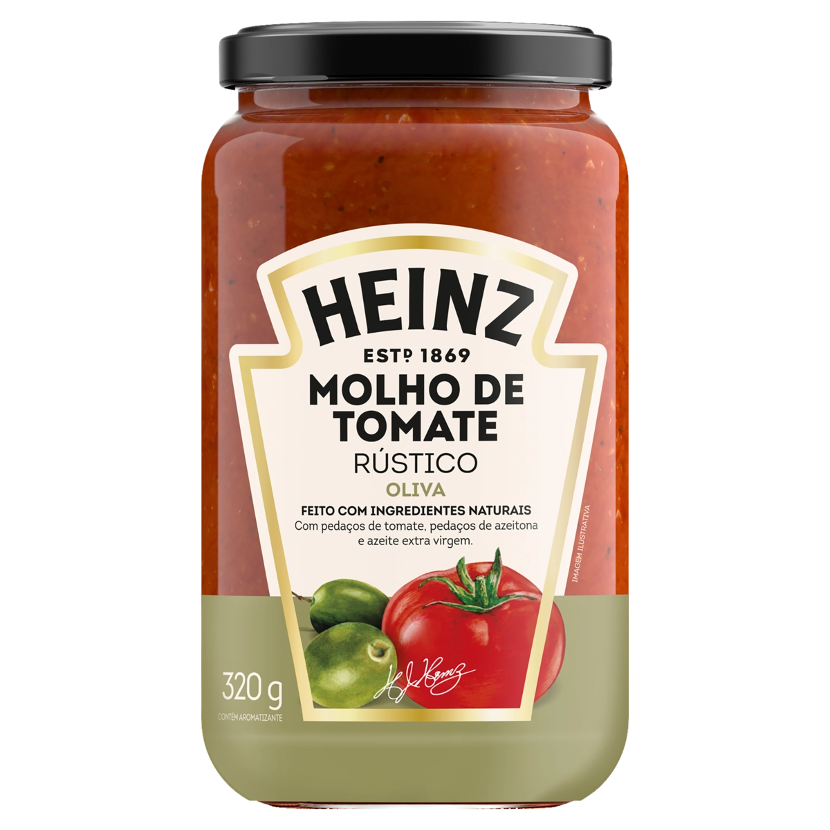 Molho De Tomate Rústico Oliva Heinz Vidro 320g