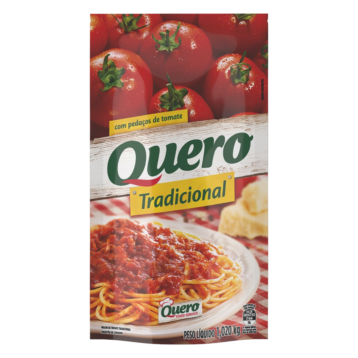 Molho De Tomate Tradicional Quero Sachê 1,02kg