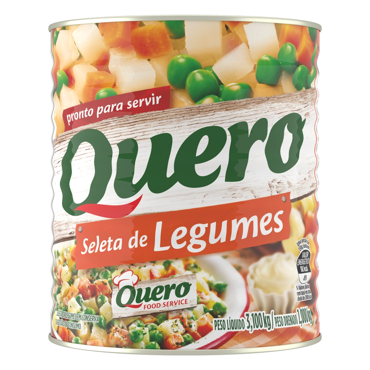 Seleta De Legumes Em Conserva Quero Lata 2kg