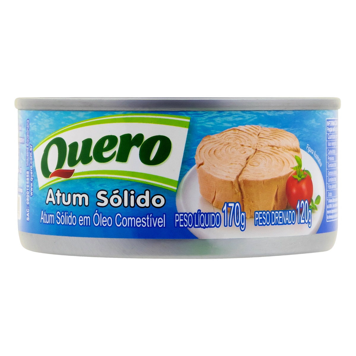 Atum Sólido Em óleo Quero Lata 120g
