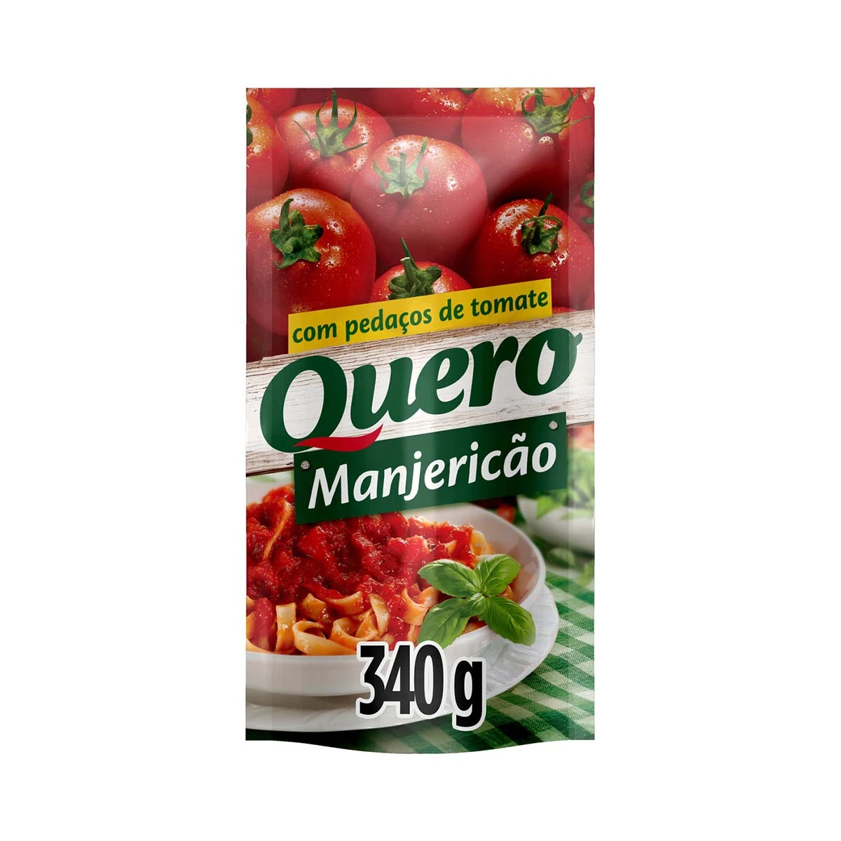 Molho De Tomate Com Manjericão Quero Sachê 340g