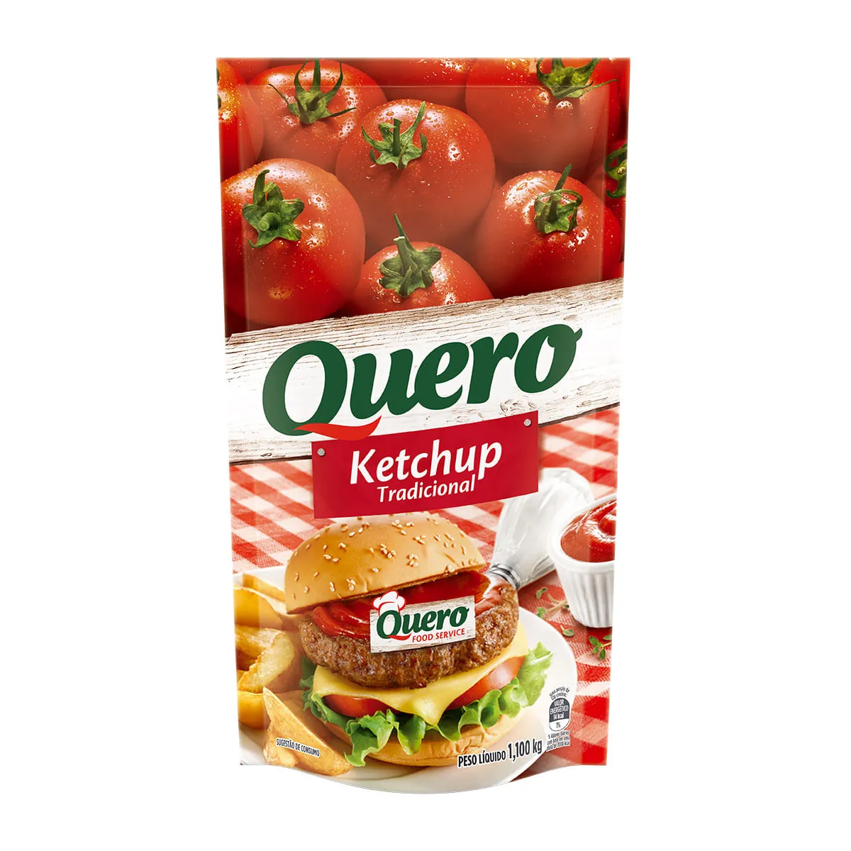 Ketchup Tradicional Quero Sachê 1,1kg