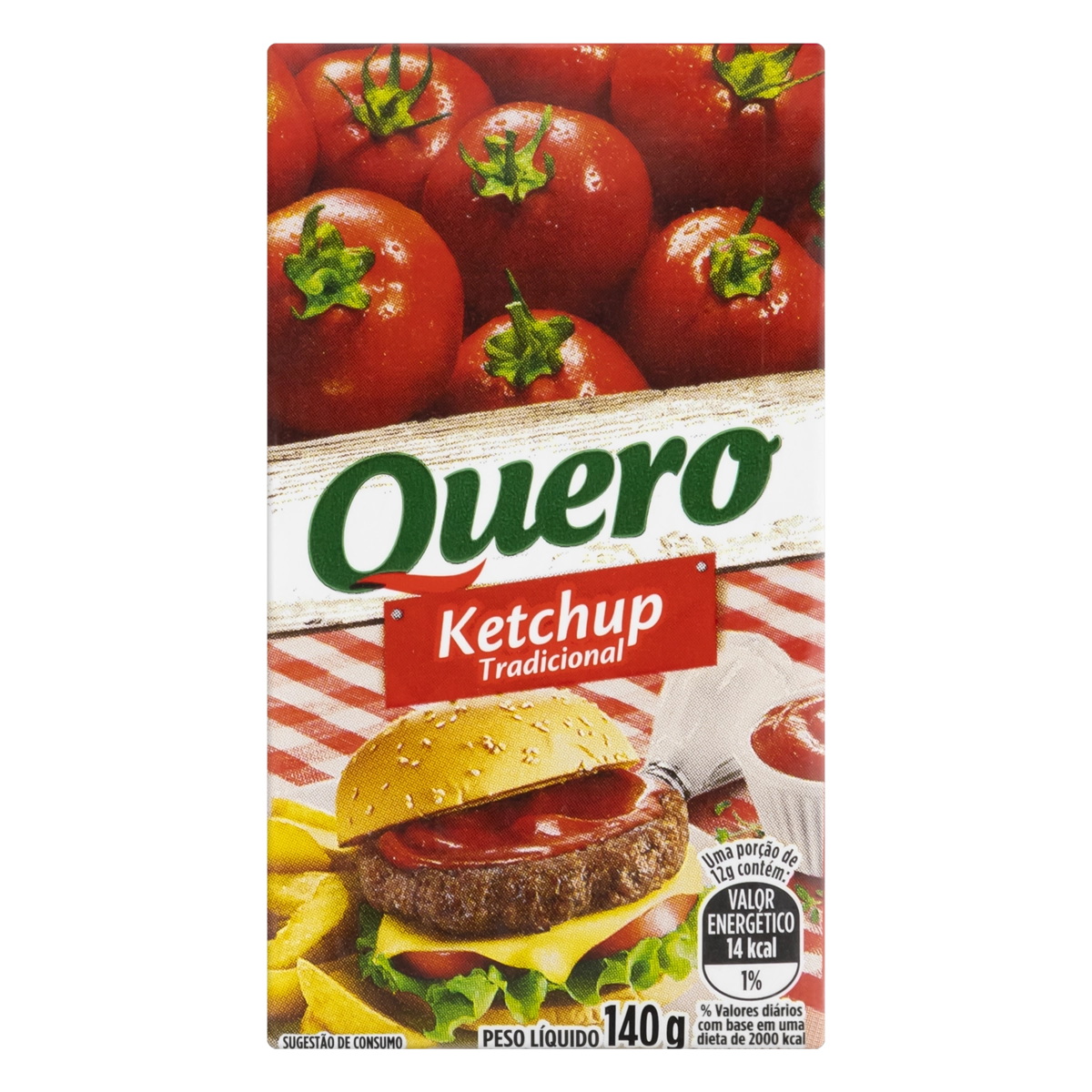 Ketchup Tradicional Quero Caixa 140g