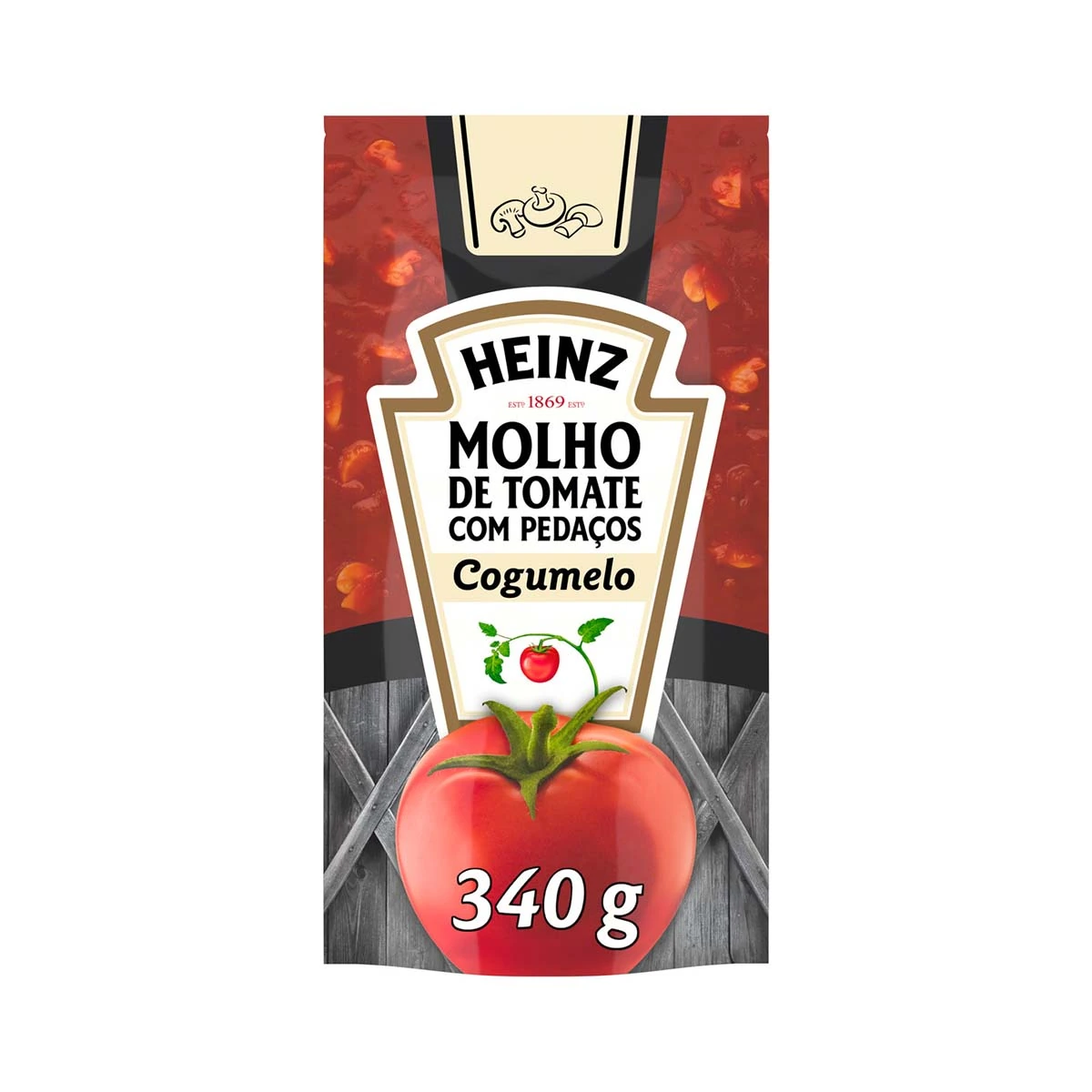 Molho De Tomate Com Cogumelo Heinz Sachê 340g