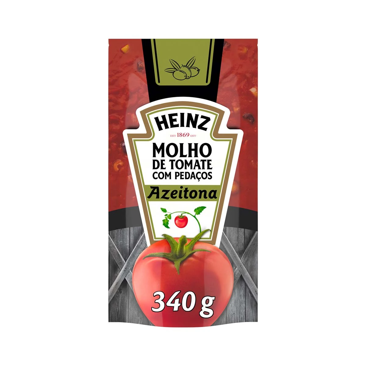 Molho De Tomate Com Azeitona Heinz Sachê 340g