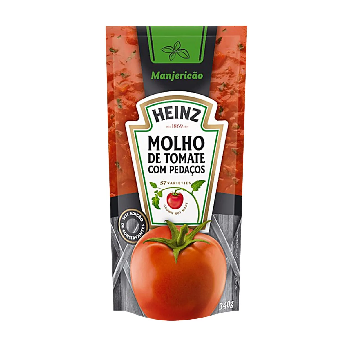 Molho De Tomate Com Manjericão Heinz Sachê 340g