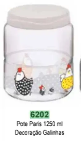 Pote Paris 1,250ml Dec. Galinhas