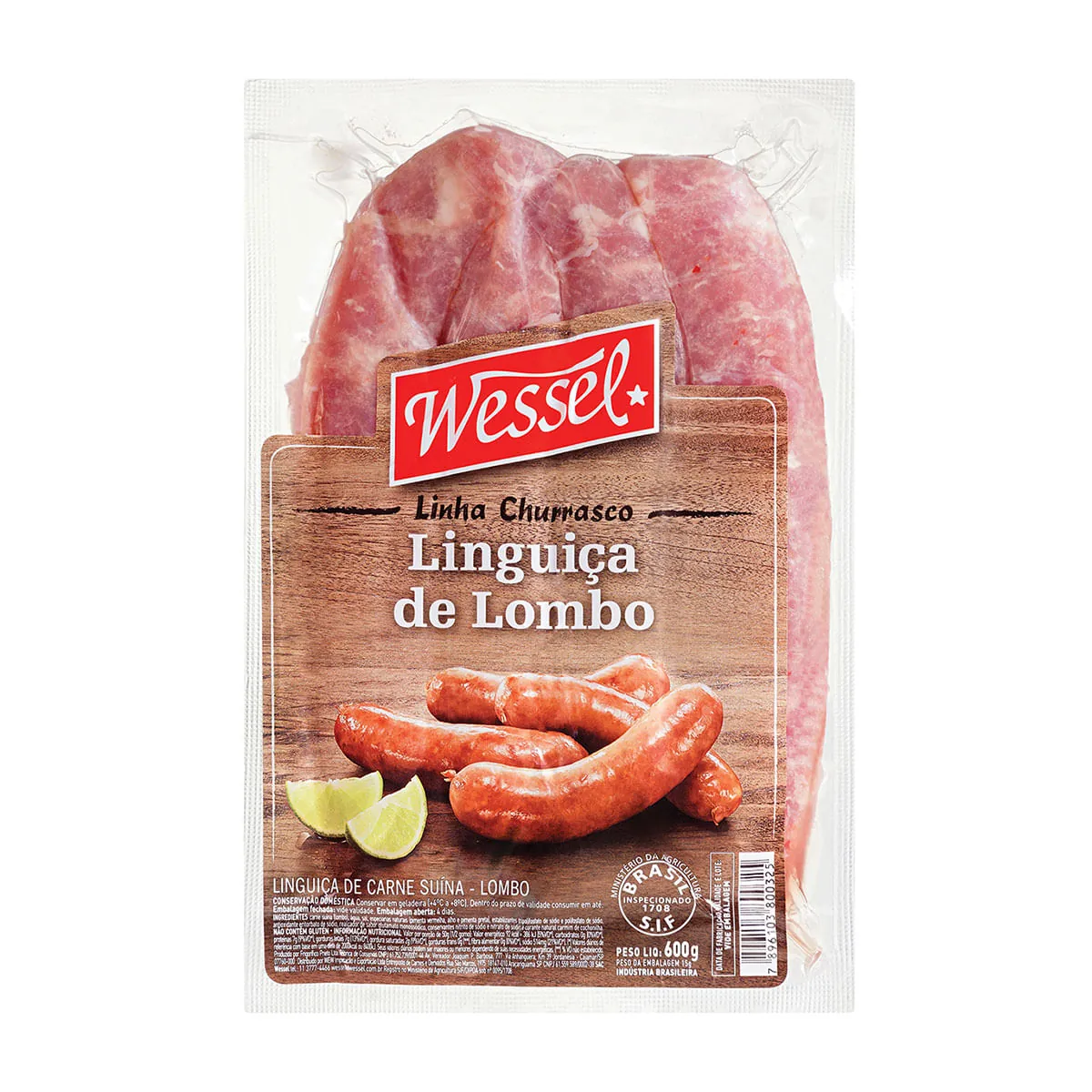 Linguiça De Lombo 600g Wessel