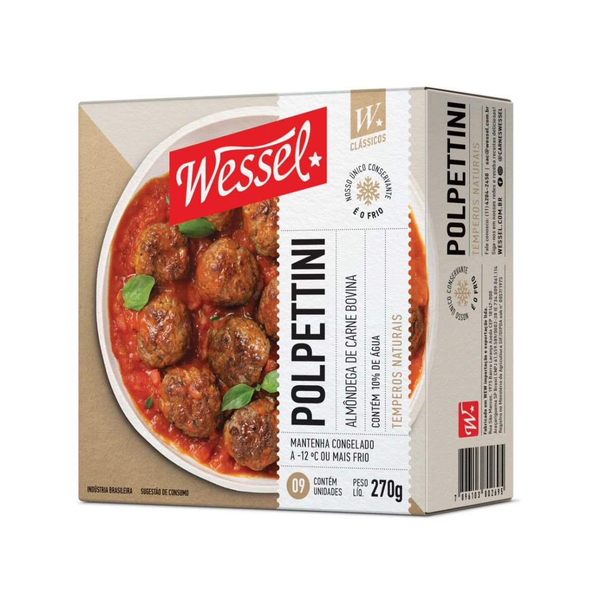 Polpettini de Carne Bovina WESSEL 270g