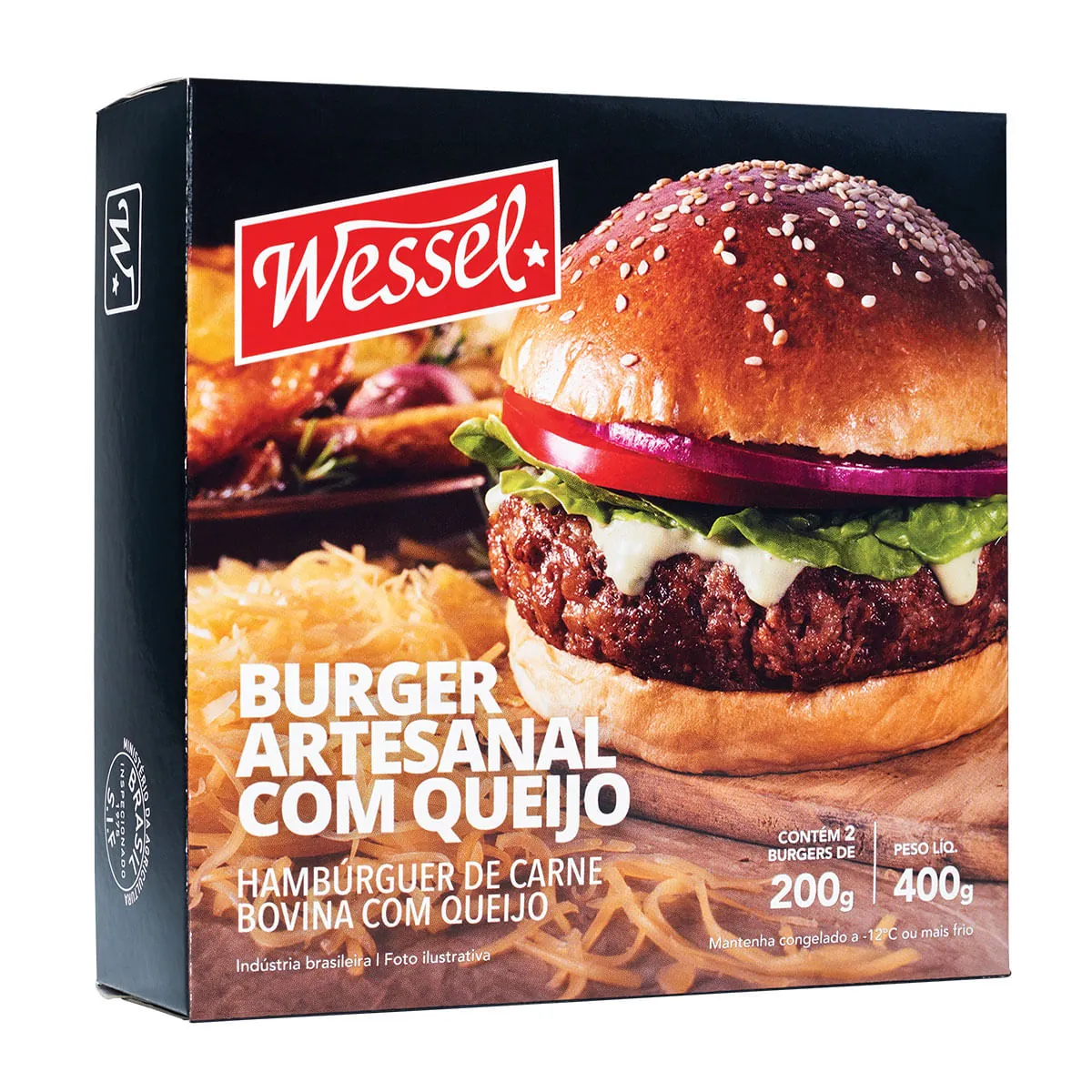 Hamburger Wessel 400g Queijo C/2