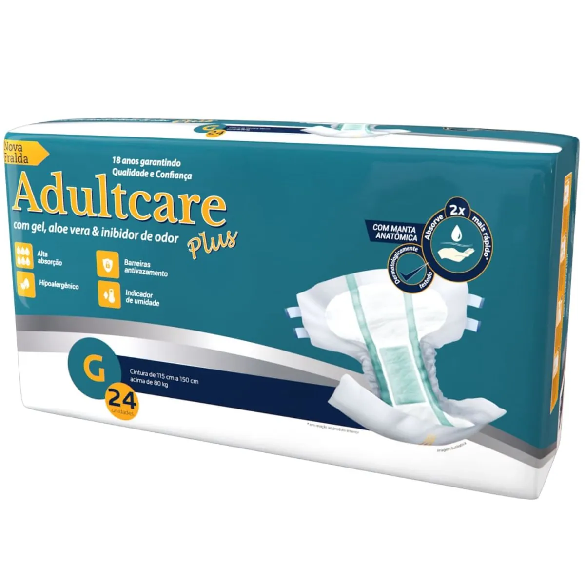 Fraldas Adultcare Plus G 24 Uni