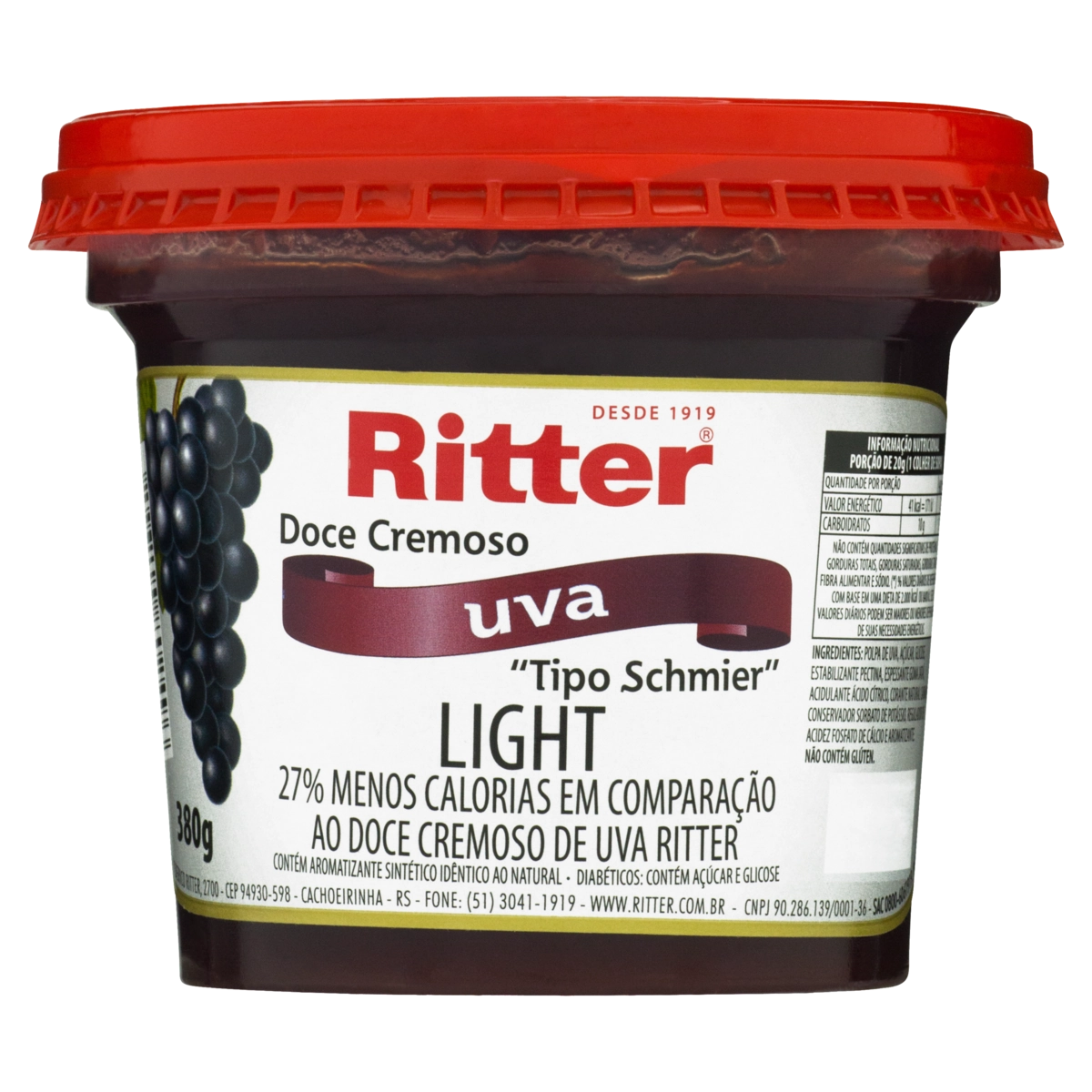 Doce Cremoso Light Uva Ritter