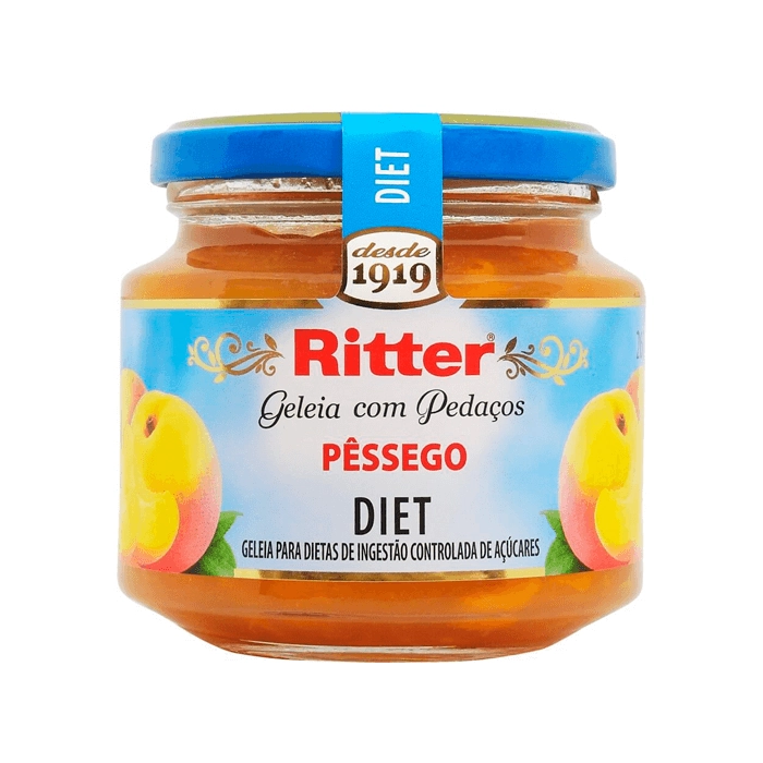 Geleia Pêssego Diet Ritter Gelifrut Vidro 260g
