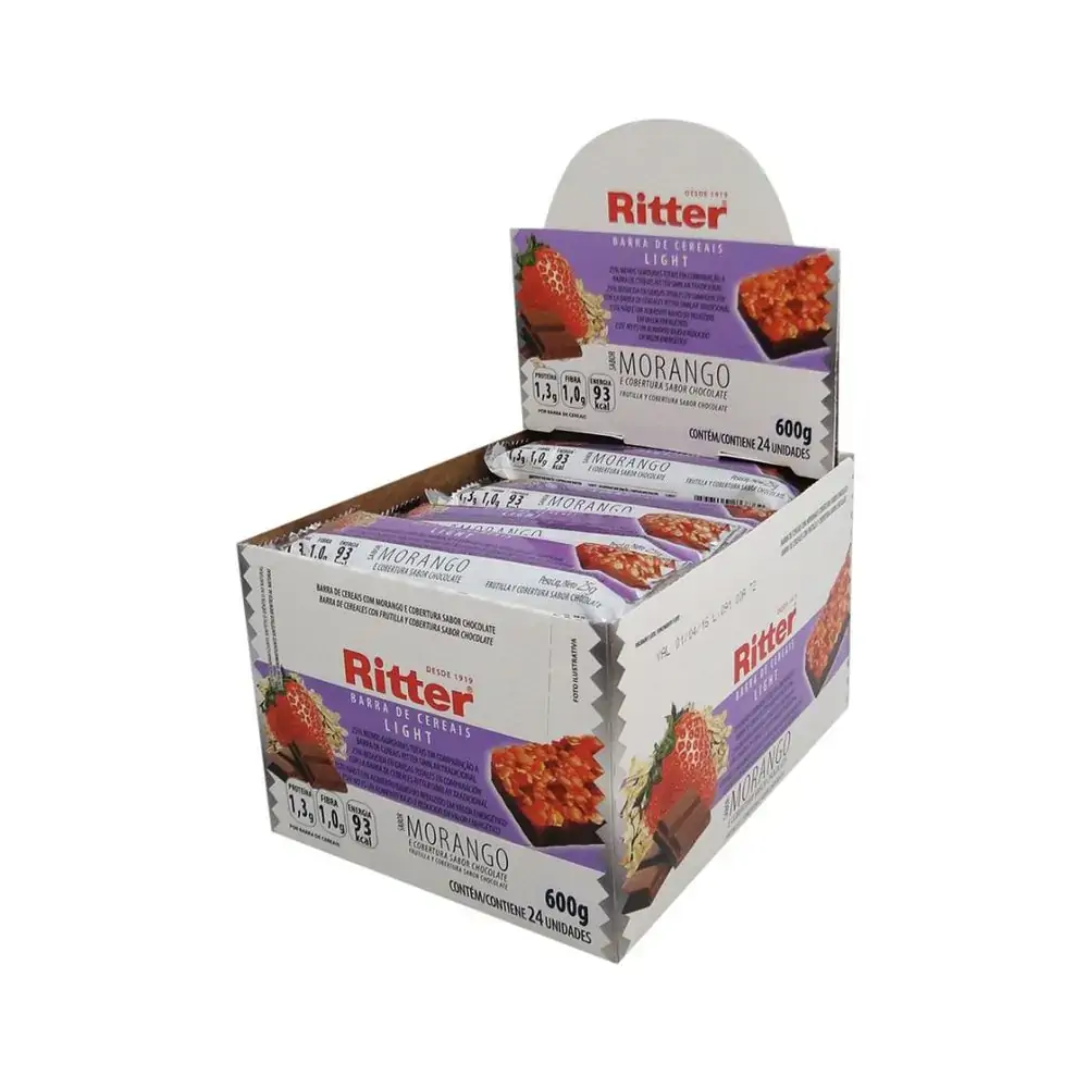 Barra De Cereais Light Morango/chocolate Cx24 Ritter Rl Pharma