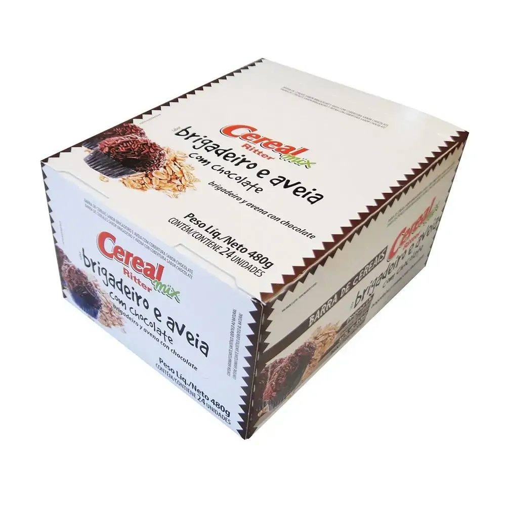 Barra Cereal Brigadeiro Aveia Cx 24un 480g Ritter