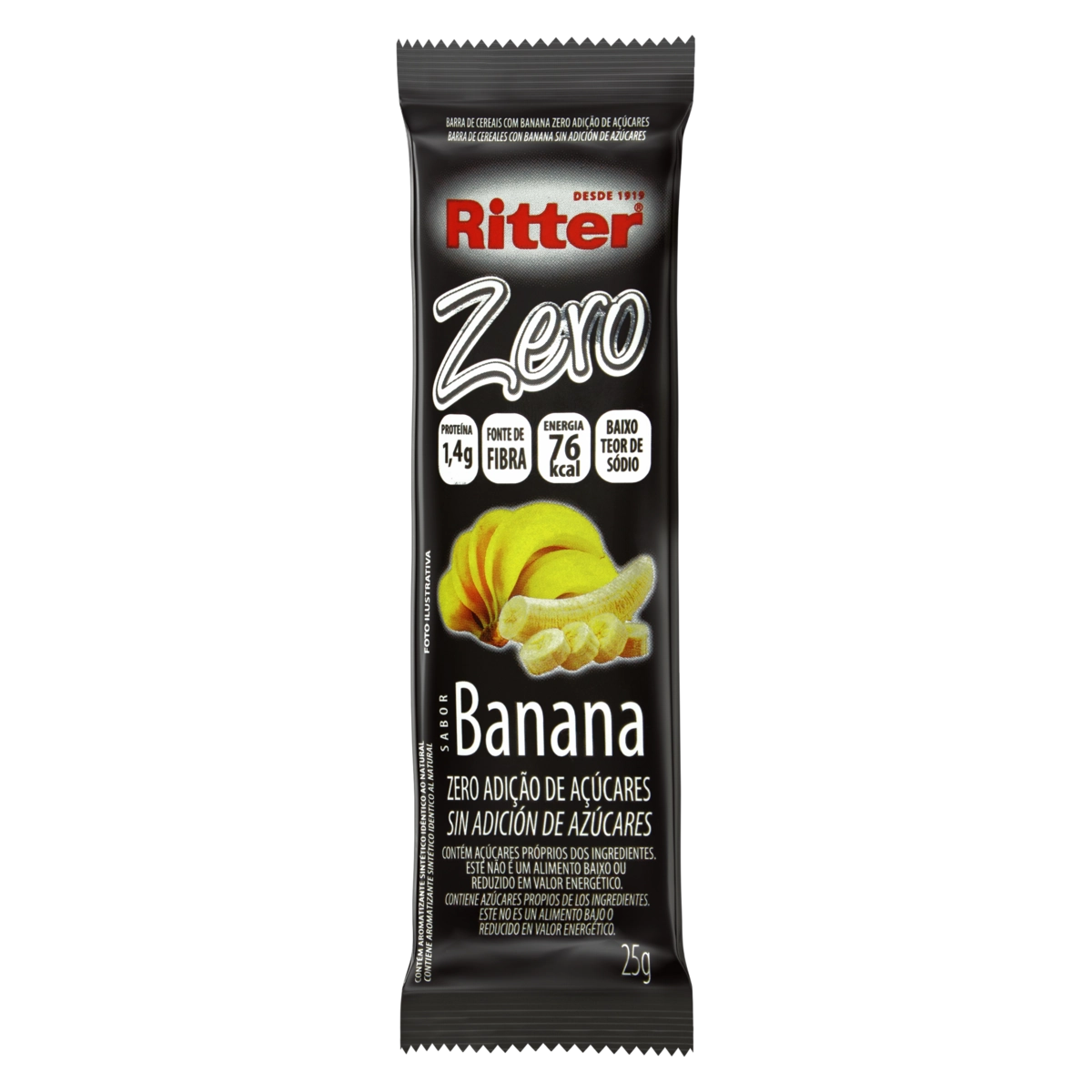 Barra De Cereal Banana Ritter Pacote 25g