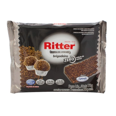 Cereais Em Barra Ritter 75gr Zero Brig