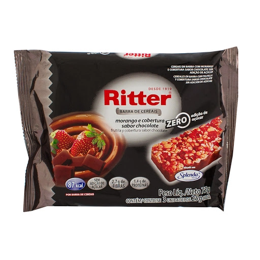 Cereais Em Barra Ritter 75gr Zero Mor/chocolate