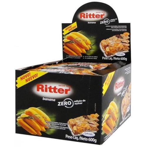 Barra De Cereal Zero Banana Ritter Cx 24un 20g