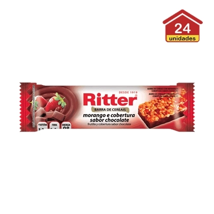 Barra De Cereal Ritter Morango Com Chocolate 24unidade X