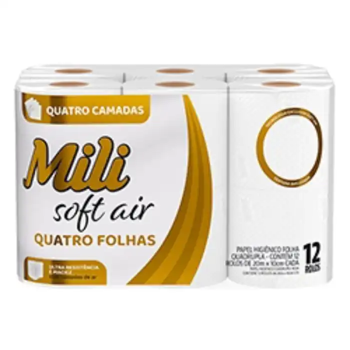 Papel Hig Mili 20m 4 Folhas Soft Air C/12