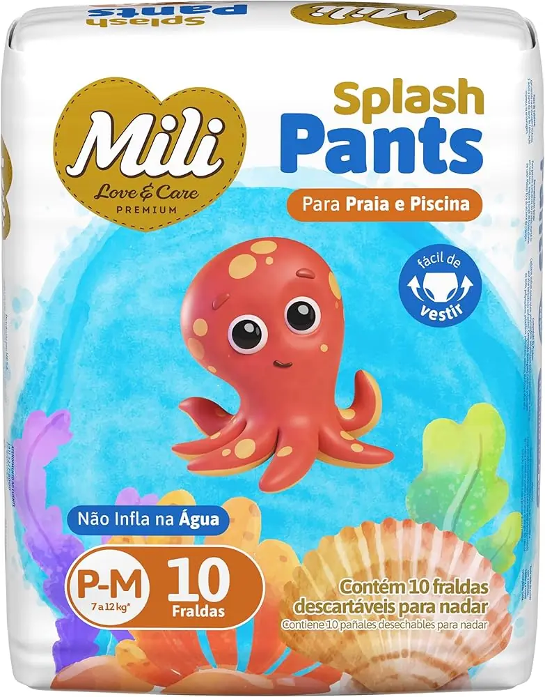 Fralda Praia Mili Splash P/m C/10