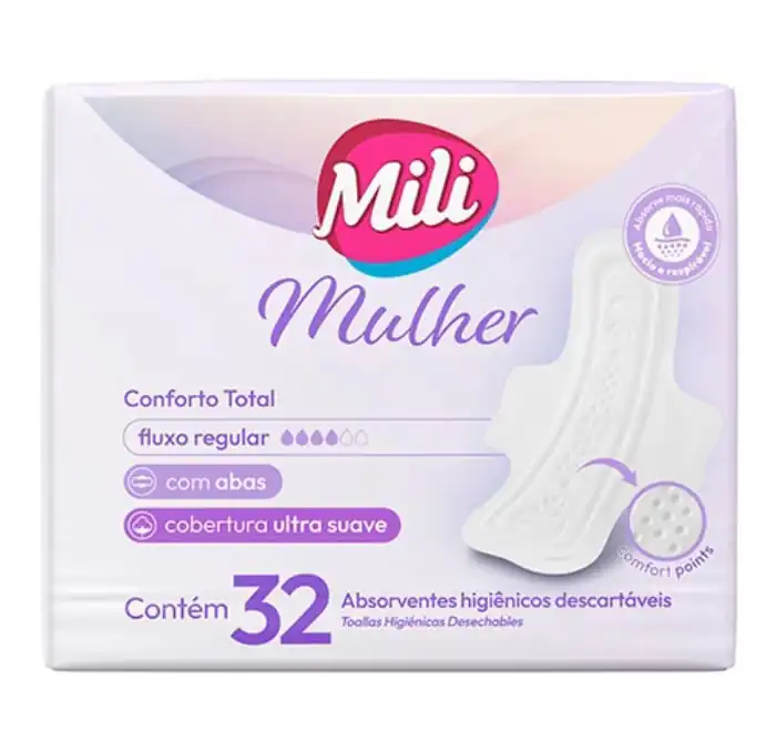 Abs Mili 32un C/abas Mulher Conforto Total