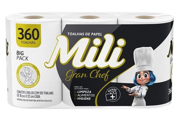 Toalha Papel Mili Gran Chef 3un