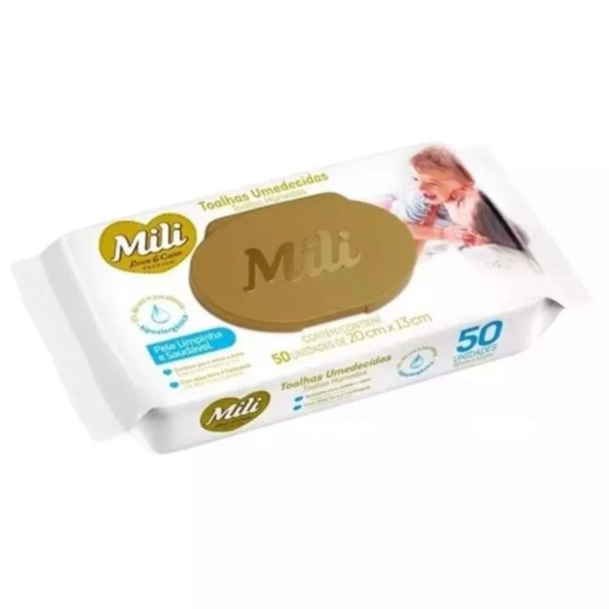 Toalhas Umedecidas Love E Care Mili 50un
