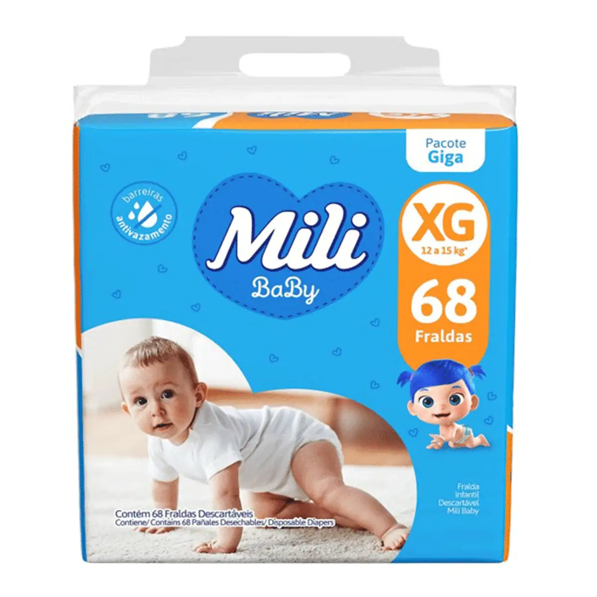 Fralda Mili Baby Giga Xg C/68