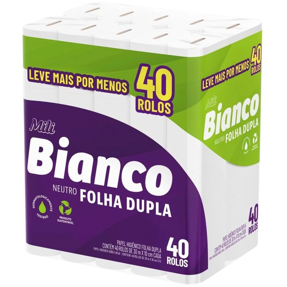 Papel Hig Bianco 30m Neutro 40 Un Mili