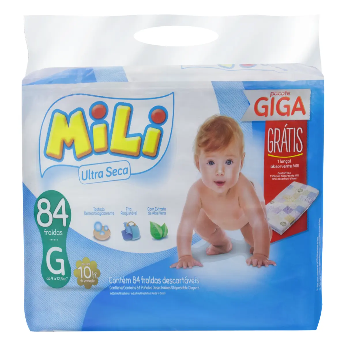 Fralda Descartável Mili Ultra Seca GIGA G  84 fraldas