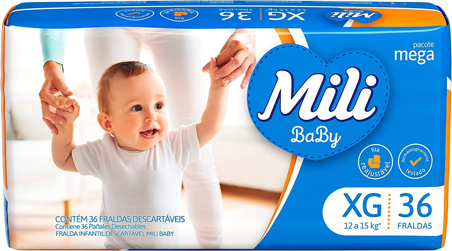 Fralda Mili Ultra Seca Mega Xg C/36