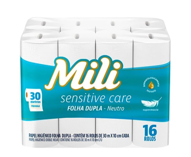 Papel Higiênico Mili Slim 30mts Folha Dupla Lv 16 Pg 15