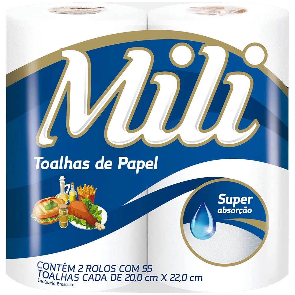Papel Toalha Mili 2unidade