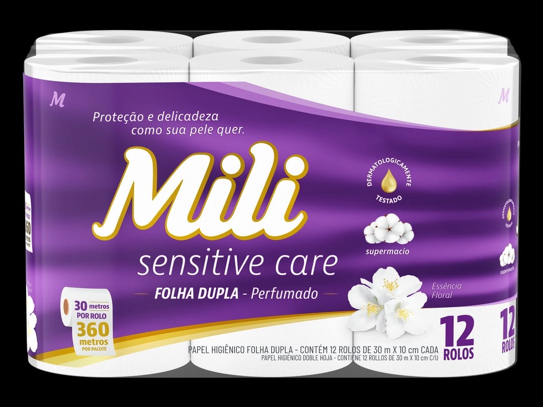Papel Higienico Mili F Dupla Perfumado L12 P11 30m