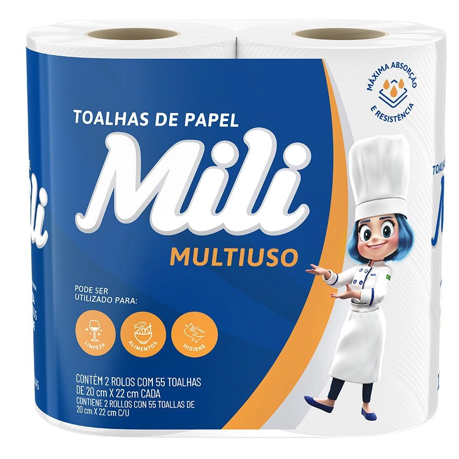Papel Toalha Mili 2unidade