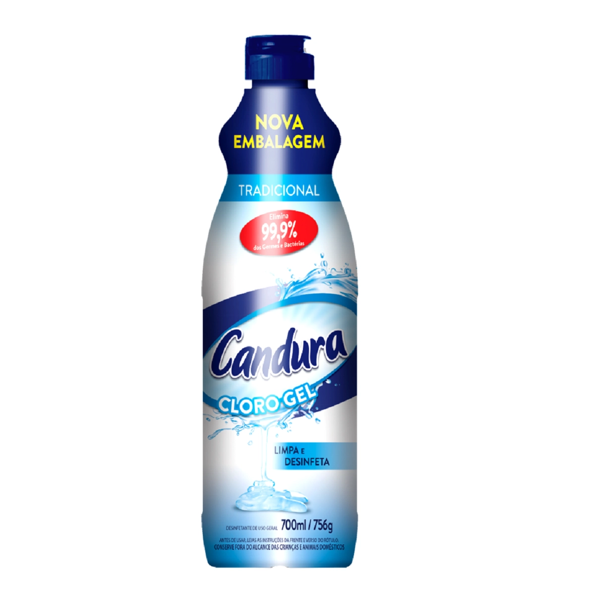 Desinfetante Cloro Gel Tradicional Candura Frasco 700ml