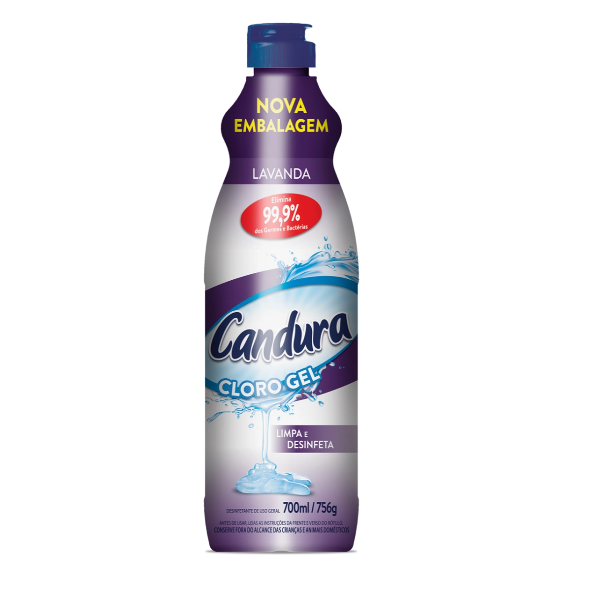 Desinfetante Cloro Gel Lavanda Candura Frasco 700ml