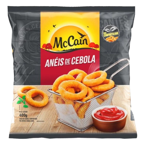 Anéis De Cebola Empanados Pré Fritos Congelados Mccain Our Menu Signatures Pacote 1,05kg