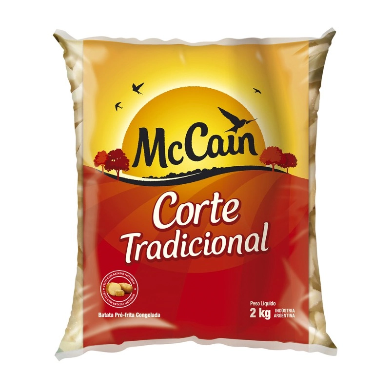 Batata Pré Frita Tradicional Congelada Mccain Pacote 2kg