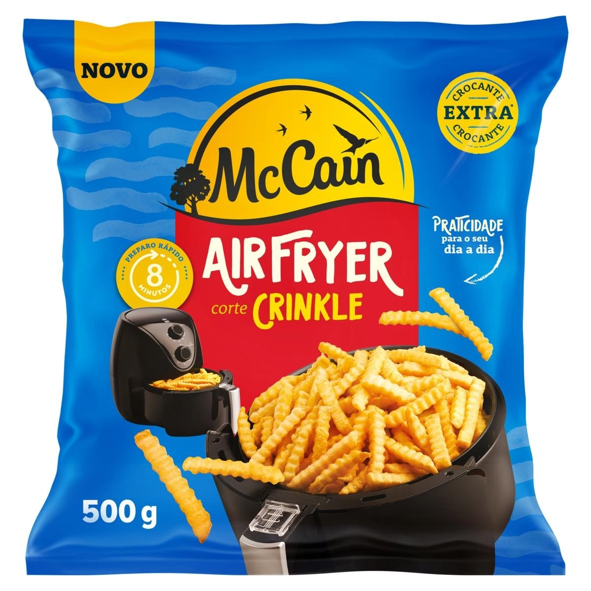 Batata Pré Frita Crinkle Congelada Extracrocante Mccain Airfryer Pacote 500g
