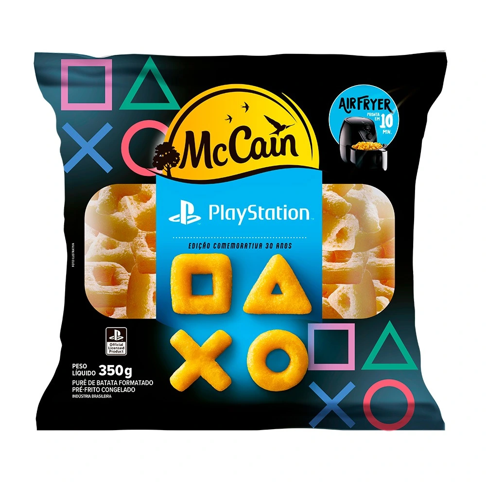 Batata Pré Frita Congelada Playstation Mccain Pacote 350g Edição Comemorativa 30 Anos