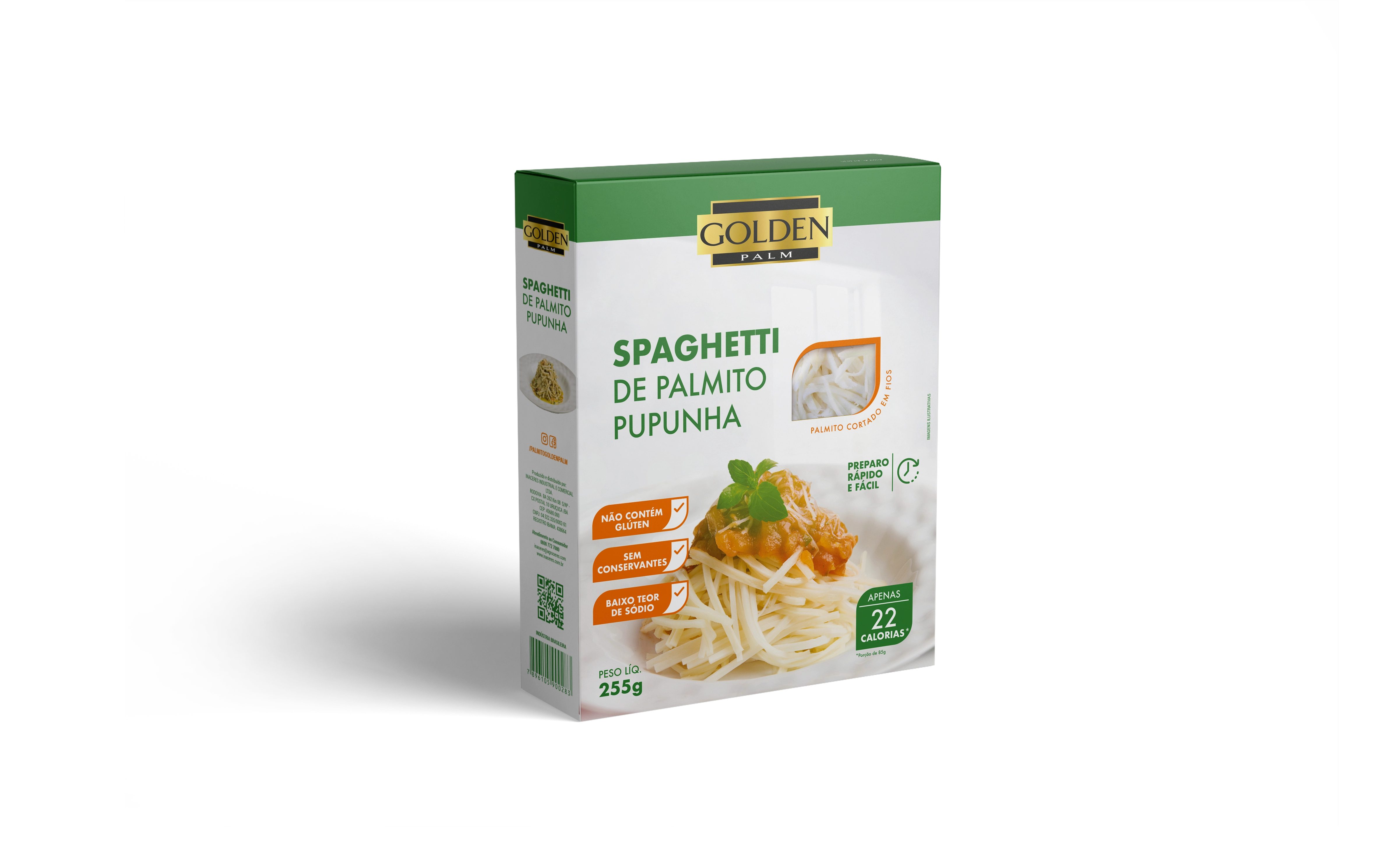 Palmito Pupunha Spaghetti Golden Palm 255g