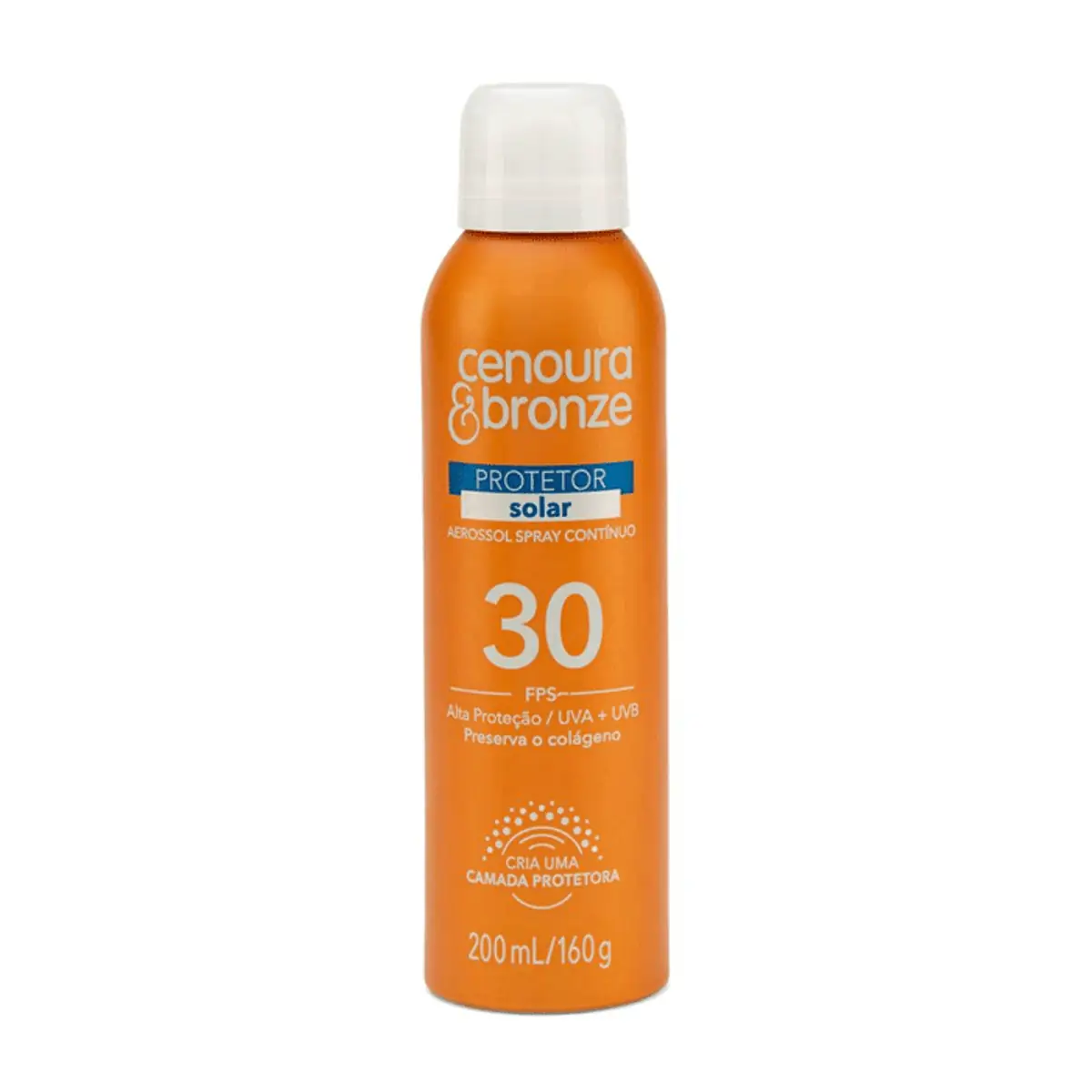 Protetor Solar Aerossol FPS 30 Cenoura e Bronze 200ml