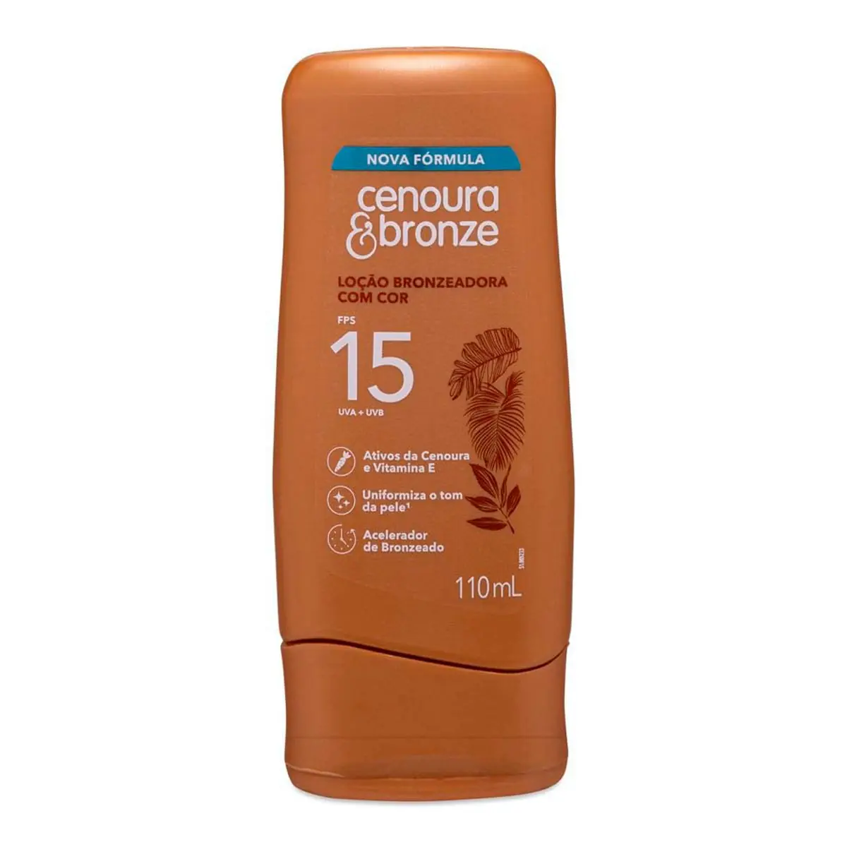 Protetor Solar Corporal Cenoura Bronze 110ml Com Cor Efeito Dourado Fps 15
