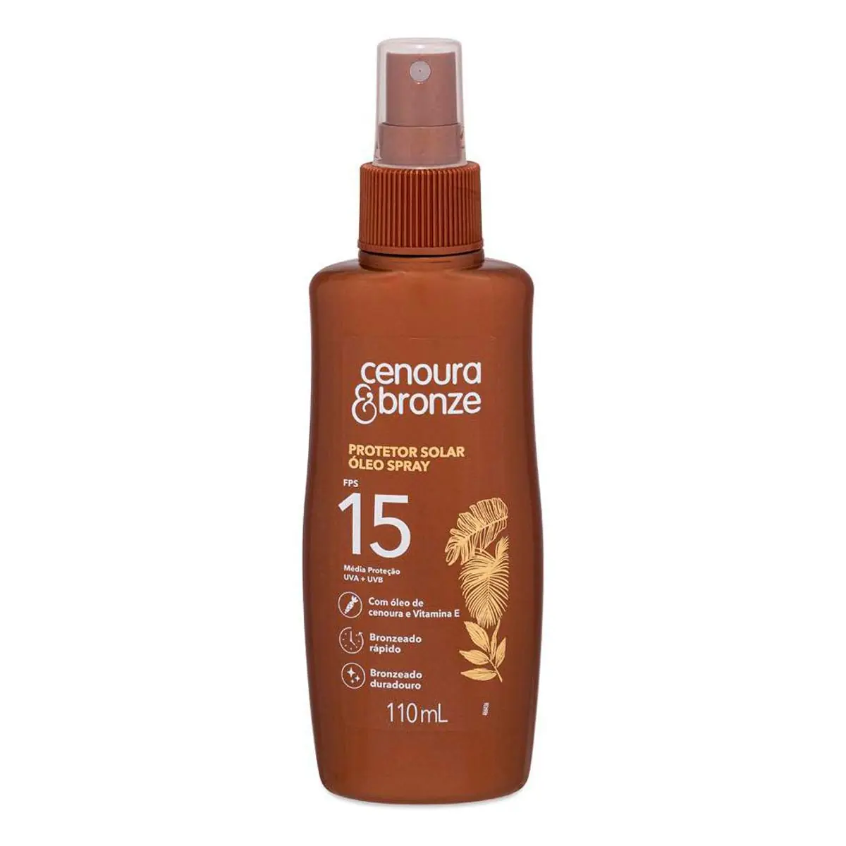 óleo Bronzeador Em Spray Fps 15 Cenoura Bronze 110ml