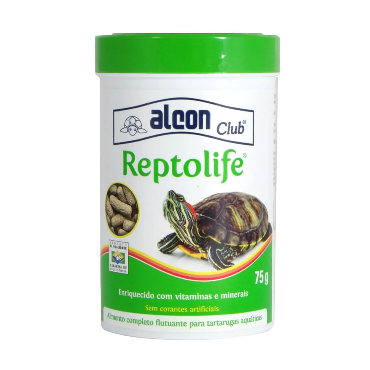 Alimento Completo Para Tartarugas Aquáticas Alcon Club Reptolife Frasco 75g