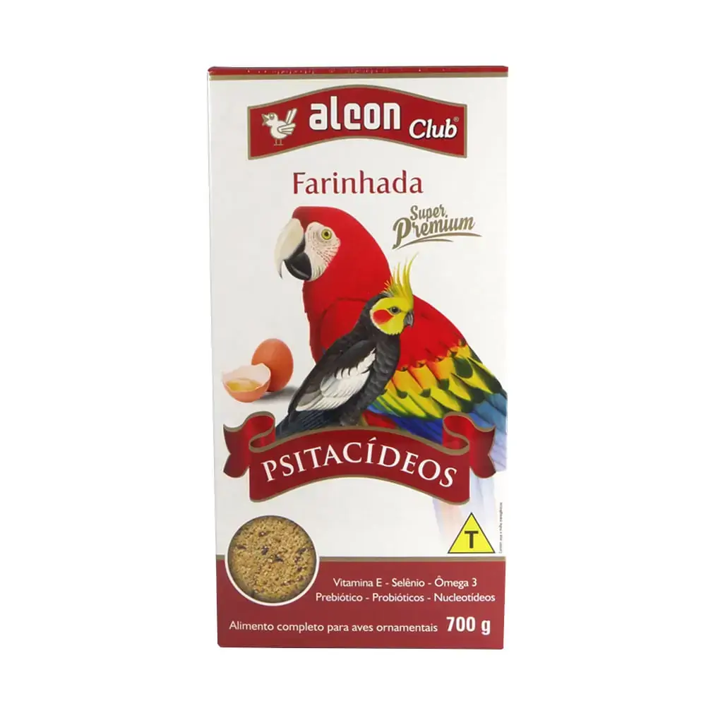 Ração Alcon Pássaros Psitacídeos Farinhada Com Ovos 700g